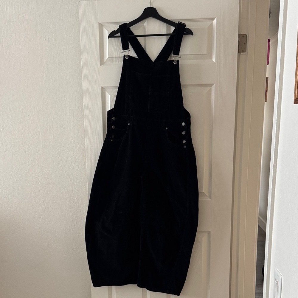 We The Free Women's Black Corduroy Overalls